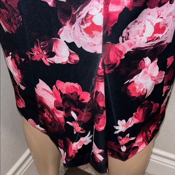 Vintage Eva.Mendes-Floral Black and Pink Dress - Picture 5 of 7